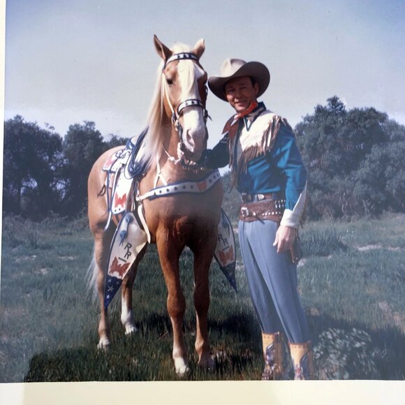 Vintage Roy Rogers and Trigger Rearing Real Photos - 8x10 Lot of 2 - Picture 3 of 6